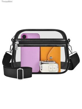 Clear Crossbody Satchel Stadium Approved PVC Handbag